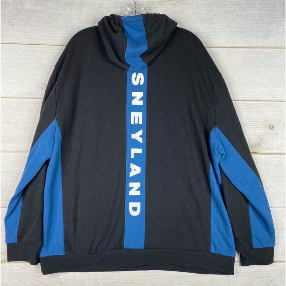 Disney Hoodie Adult XL Mickey Mouse 55 Disneyland Pullover Sweatshirt BlackBlue - Picture 8 of 10